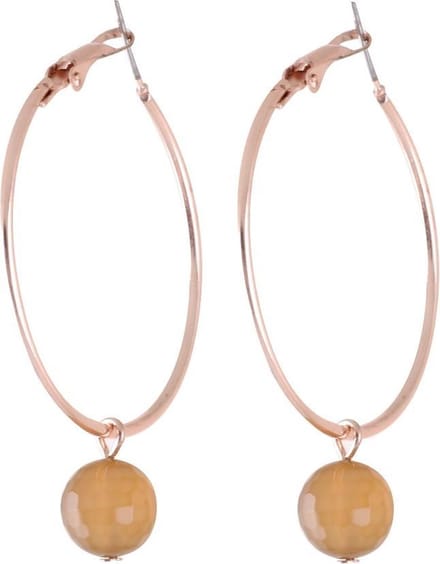 Behave - Oorbellen - Oorringen met natuursteen - boho stijlrsteen - 5.5 cm