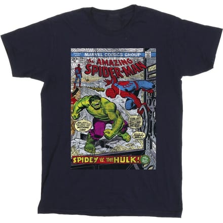 Marvel Heren Spider-Man VS Hulk Cover T-Shirt (Marineblauw)