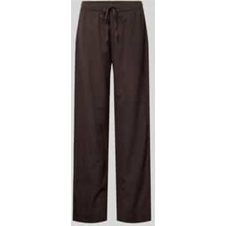 Stoffen broek met linnen en steekzakken