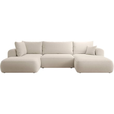 U-bank Philipa links bouclé met slaapfunctie | Selsey Design