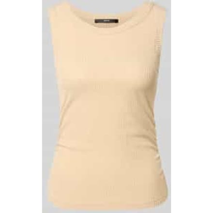 Tanktop van viscosemix met ronde hals