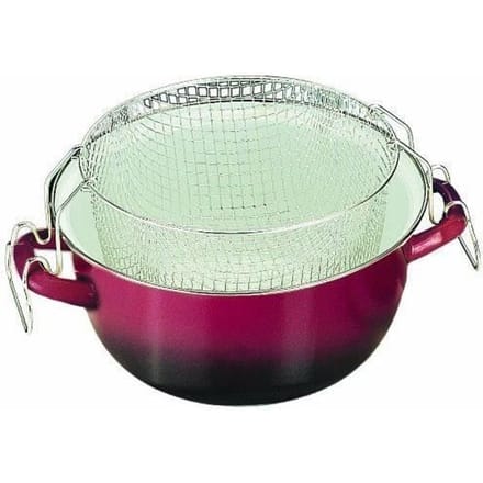 Friteuse met pot - IBILI - Volcn - 24 cm - Gevitreerd geëmailleerd staal - Geschikt voor alle warmtebronnen, inclusief inductie