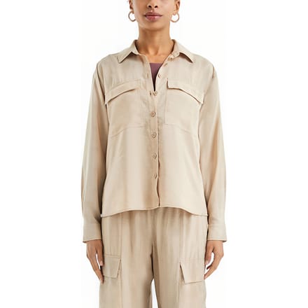 s.Oliver -qs Blouse Beige Taglia: 36 | Maglie a manica lunga Outlet | Donna | Marrone