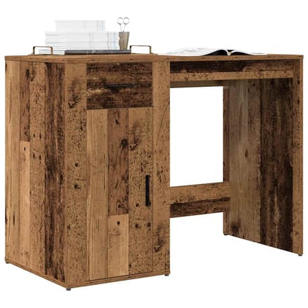 vidaXL - Bureau - 100x49x75 - cm - bewerkt - hout - oud - houtkleurig