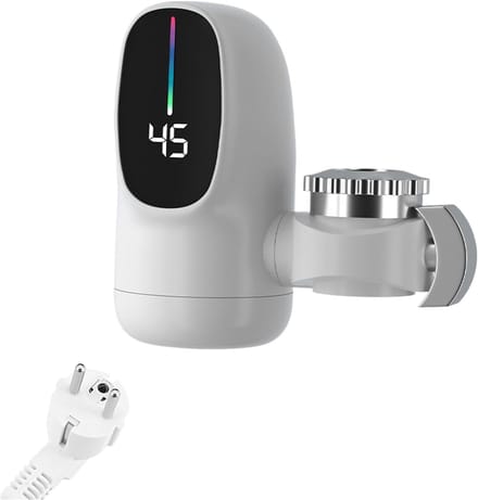 Direct Heetwaterkraan - Doorstroomverwarmer Kraan - Direct Warm Water - 3-Seconde Opwarming - 11.9W cm - Wit