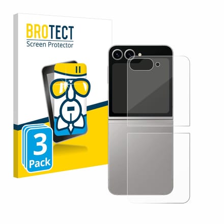 Screenprotector 3 Stuks voor Samsung Galaxy Z Flip 6 (Achterkant) Beschermglas transparant