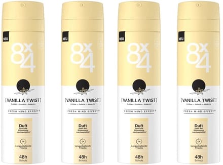 8 x 4 Deo Spray - Vanilla Twist - Voordeelverpakking 4 x 150 ml