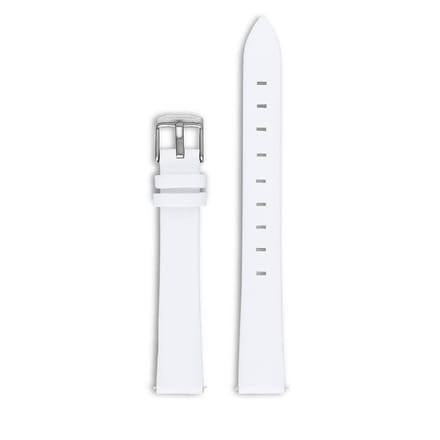 Violet Hamden Horlogeband Arctic White - Leer - Zilveren Gesp - 12mm