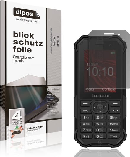 dipos – Matte Privacy Screenprotector geschikt voor Logicom Xtrem-30 | Anti-Spy Beschermfolie