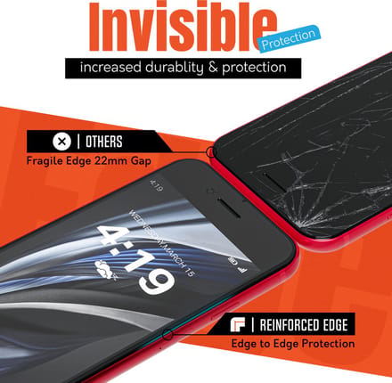 My Case ScreenProtector geschikt voor iPhone SE 2022/S2020/8/7 - Ultra Sterk , Krasbestendig Premium Glasfolie - 2-Pack