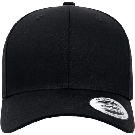Flexfit - Retro Cotton Blend Snapback Pet - Zwart