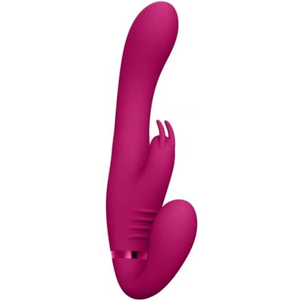 VIVE by Shots - Suki - Vibrating Strapless Strap-on Rabbit - Pink
