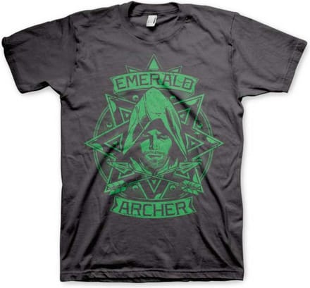 DC Comics Arrow Heren Tshirt -S- Emerald Archer Grijs