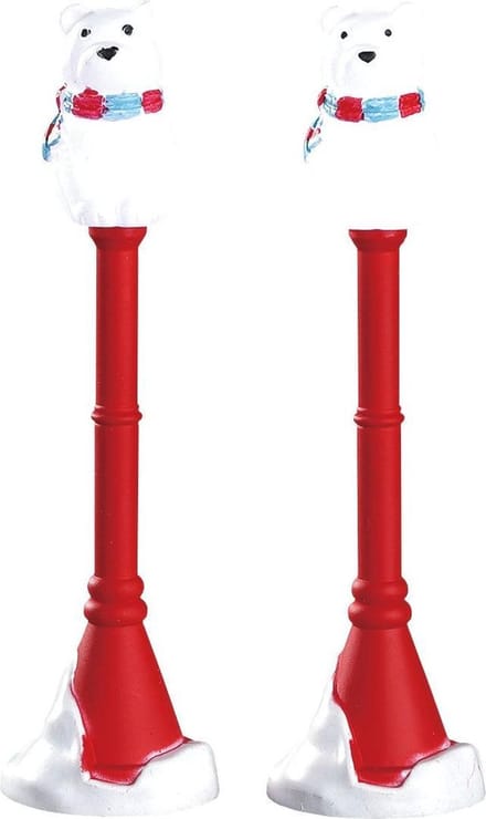 Lemax Polar Bear Street Lamp - verlicht - kerstaccessoire