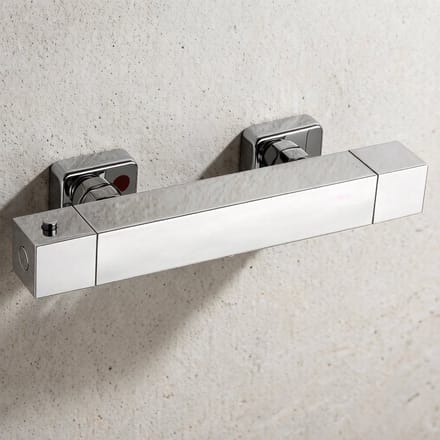Auralum max Thermostatische Douchekraan - Hartafstand 150 mm - CoolTouch - Incl. koppelingen - Chroom