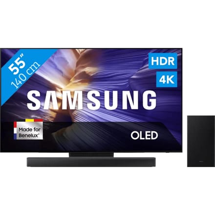 Samsung 55" OLED S90F (2025) + Samsung HW-B66CF Zwart
