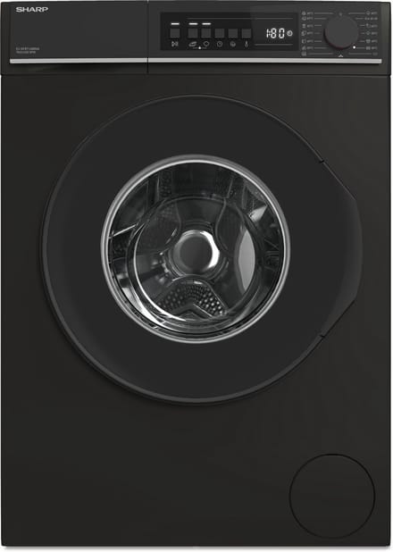Sharp ESNFB714BBNA wasmachine 7kg-1400 toeren- mat zwart steamwash