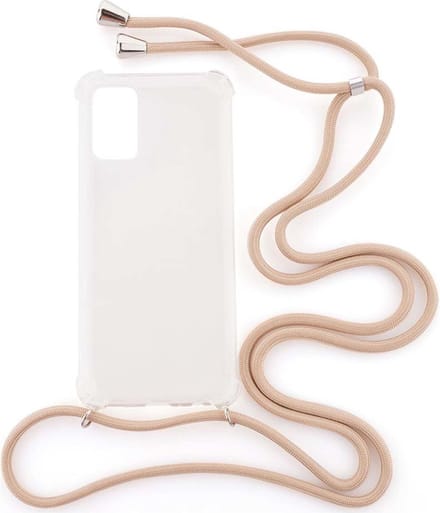 Shop4 - Poco X4 GT Hoesje - Zachte Back Case met Koord Beige