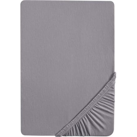 BIBERNA Jersey hoeslaken (Zilvergrijs, 90-100 x 200 cm)