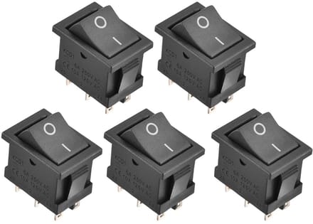 Store_9 - Tuimelschakelaar - ON/OFF - Zwart - 6A 250VAC - Voor auto en boot - 5 stuks