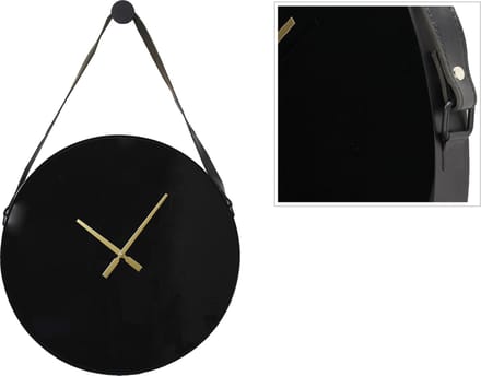 Wants&Needs Klok Metaal Zwart 60 X 5 X 94