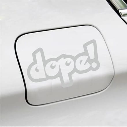 Bumpersticker - Dope! - 10 X 17 - Licht Grijs