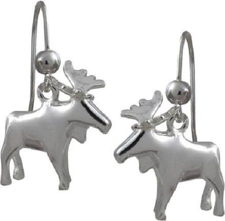 Oorbellen, steek, Zilveren eland