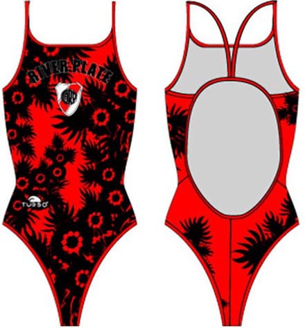 Turbo River Plate Flowers Zwemkleding Rood,Zwart S Vrouw