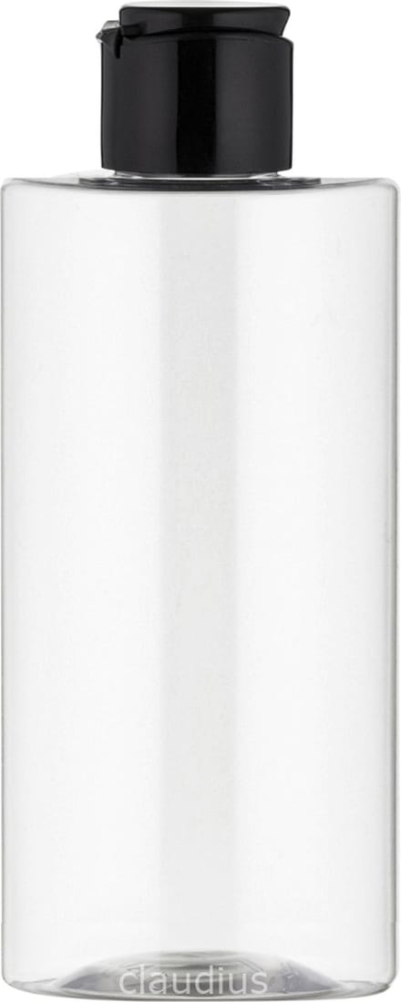 Lege Plastic Fles 500 ml PET - Transparant - met zwarte klepdop - set van 10 stuks - navulbaar - leeg