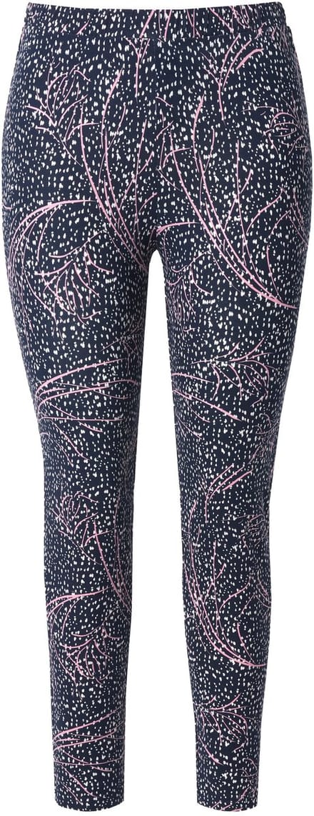 Ulla Popken - Dames - Legging smalle pijpen elastische tailleband - Marine - Maat 46+
