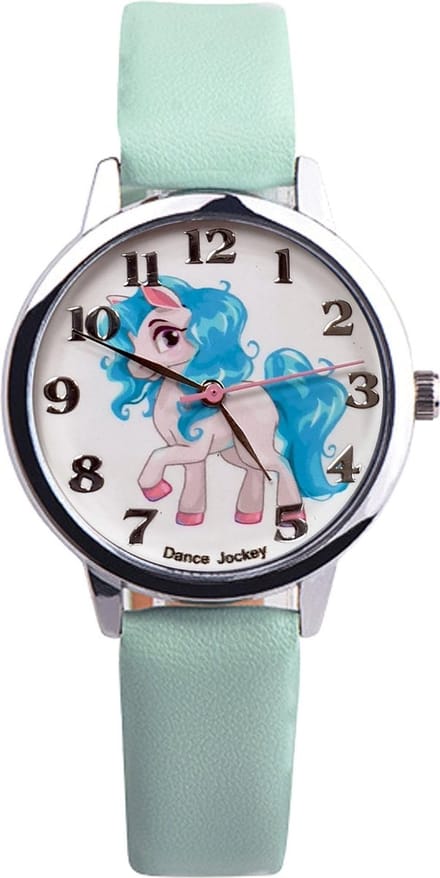 Fako® - Kinderhorloge - Eenhoorn - Unicorn - Soft - Mintgroen