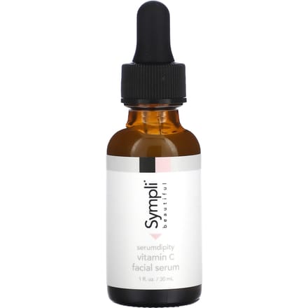 Sympli Beautiful, Serumdipity, sérum visage à la vitamine C, 1 fl oz (30 ml) brown