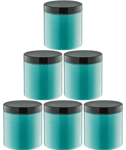 Scrubzout Hamam - 300 gram - Pot met zwarte deksel - set van 6 stuks - Hydraterende Lichaamsscrub