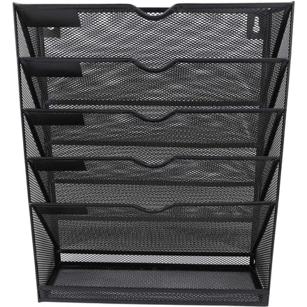 Wanddossierhouder Multifunctioneel Metaal 6 Niveaus Hangend Wandgemonteerde Dossierorganizer voor Thuis gray