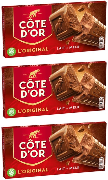 Côte d'Or chocoladereep - Vol Original Melk - 400g x 3
