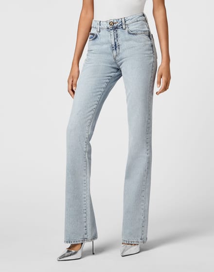 Jeans Flare Fit Skull