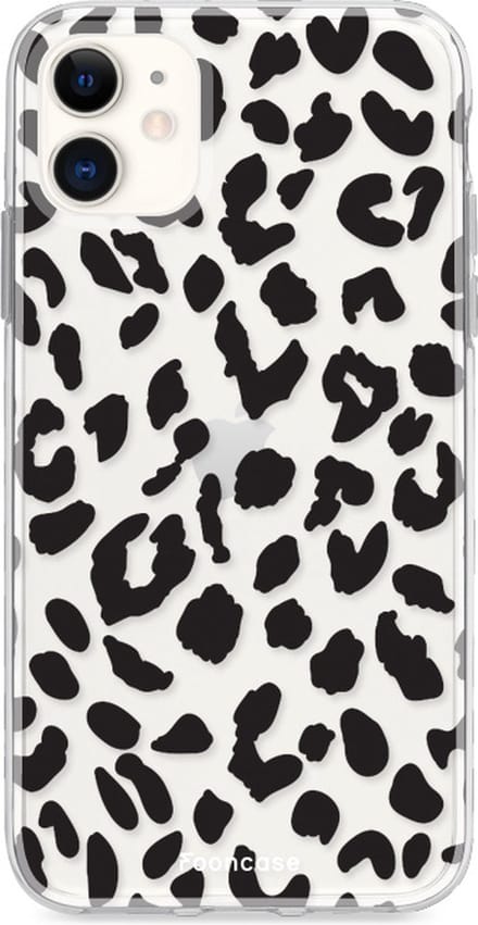 Fooncase Hoesje Geschikt voor iPhone 12 Mini - Shockproof Case - Back Cover / Soft Case - Luipaard / Leopard print