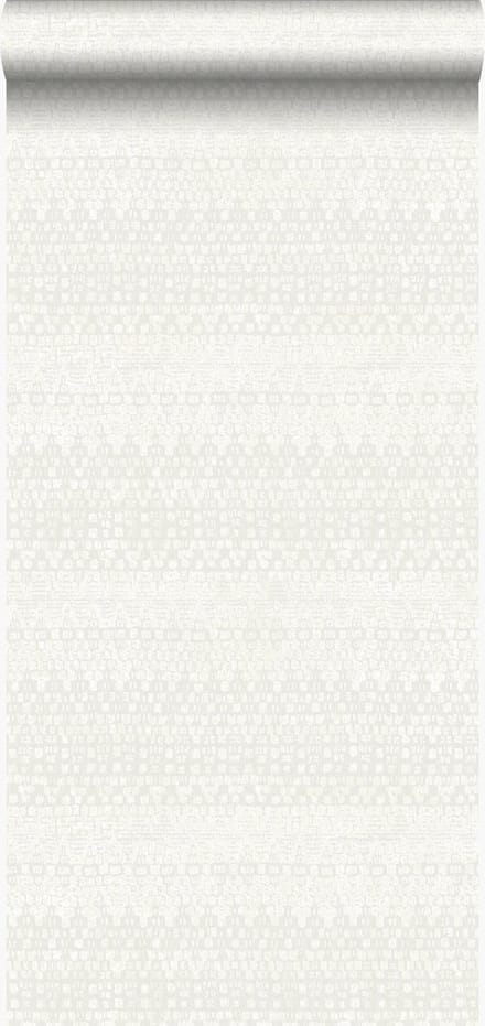 Origin Wallcoverings behang dierenhuid structuur wit - 53 cm x 10.05 m - 347351