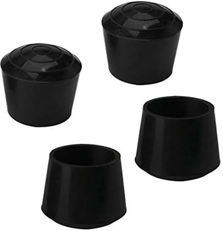 Rubberen Voetdoppen voor Meubels - Set van 4, 25mm/1", Zwart
