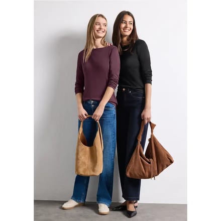 Set van 2 longsleeves met boothals