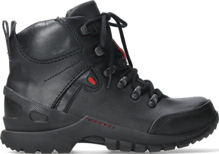 Wolky Hoge veterschoenen City Tracker WP zwart leer