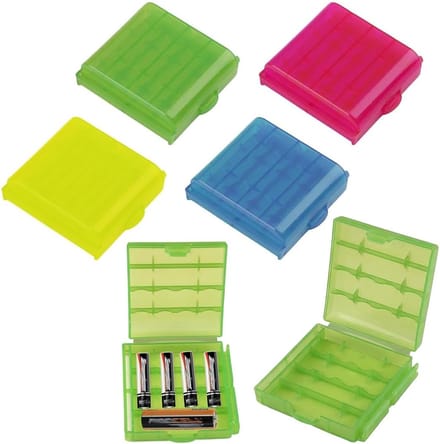 Solidchoice - 4 Stuks Plastic Batterijdoos voor AA en AAA Batterijen