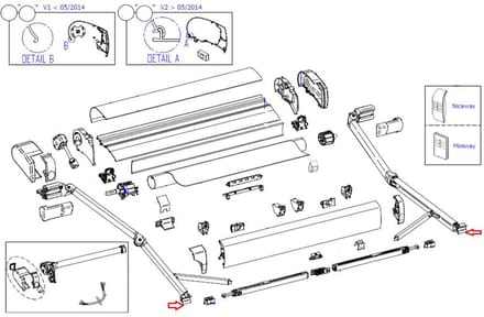 Thule 9200 Bevestingset Knikarmen Lead Rail