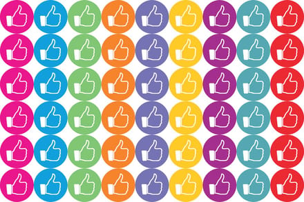 Beloningsstickers Duimpjes Omhoog - 270 Stickers 19 mm - 5 Stickervellen