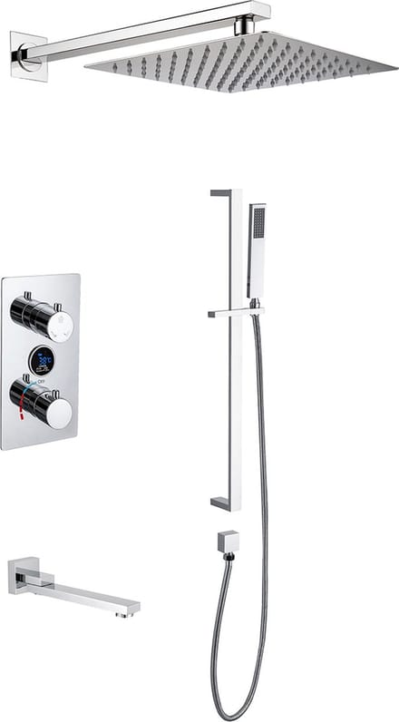 Mawialux - inbouw regendoucheset - digitaal display - Vincent - chroom