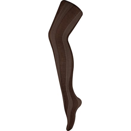 Sock Snob Dames80 denier ondoorzichtig patroon panty's - Stripe Bruin