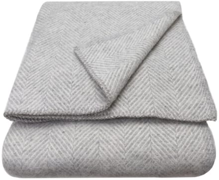 WOOOL Luxury Deken - ALASKA (Silver Grey) 150x183cm - 100% Wol