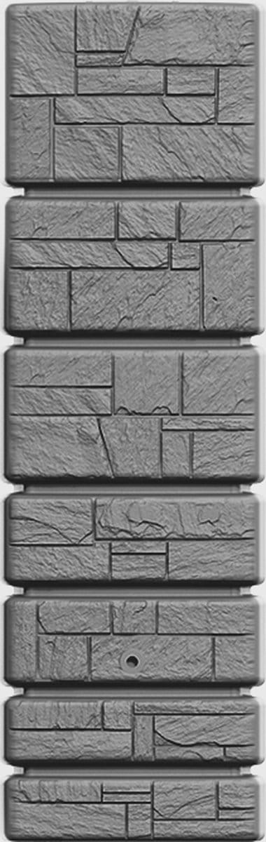 Regenton Stone Tower 350 liter - Grijs | Steen effect Muur regenton