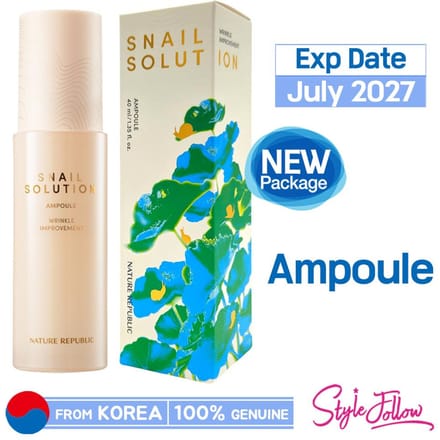 [NATURE REPUBLIC] Ampoule Snail Solution 40ml 1pc (40ml) blue
