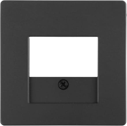 Berker Q1 afdekplaat - TAE/USB - RVS-kleur